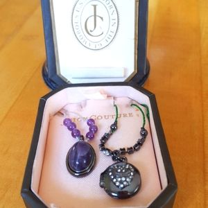 Juicy Couture locket & stone necklace